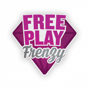 Free Play Frenzy Logo with diamond background