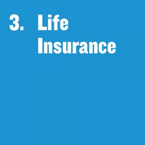 Tile that says, "Life Insurance"
