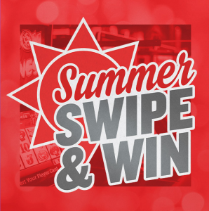Graphic tile for Summer Swipe & Win seasonal promotion