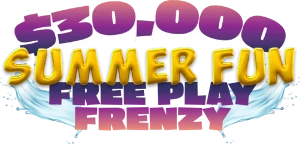 Summer Fun Free Play Frenzy promotional logo for June 2026 Free Slot Play drawings at Spokane Tribe Resort & Casino